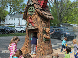 Stump Carving Playground Playhouse